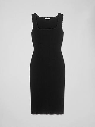 L.K.Bennett Hilary Scallop Trim Dress, Black
