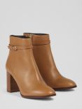 L.K.Bennett Bryony Leather Ankle Boots, Cam-camel