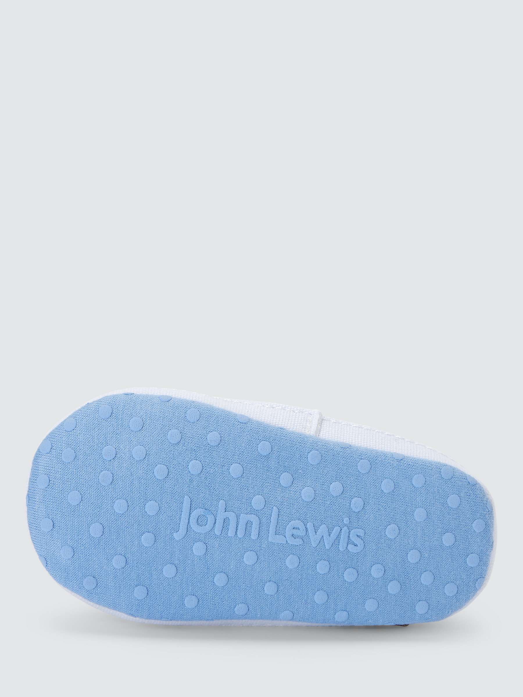 Buy John Lewis Baby Swan T Bar Pram Shoes, Blue/Multi Online at johnlewis.com