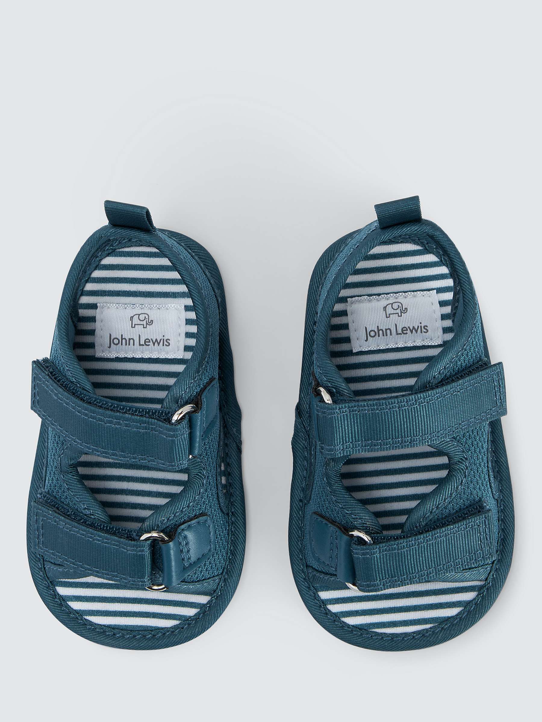 Buy John Lewis Baby Strappy Sandals, Green Online at johnlewis.com