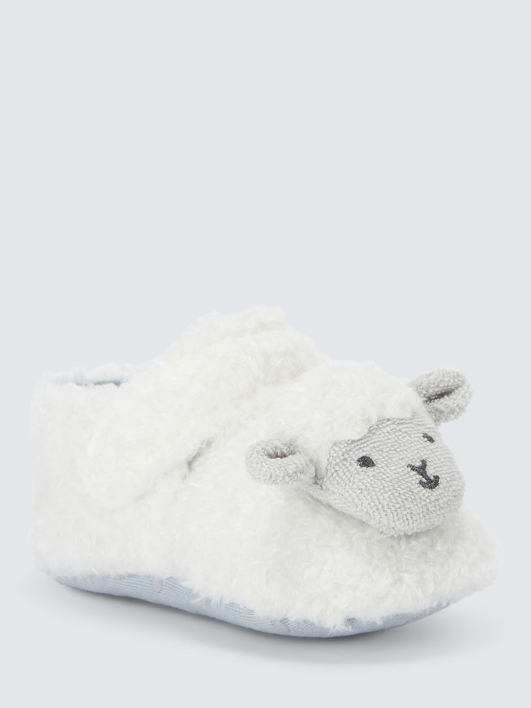 Buy John Lewis Baby Sheep Slippers, White Online at johnlewis.com