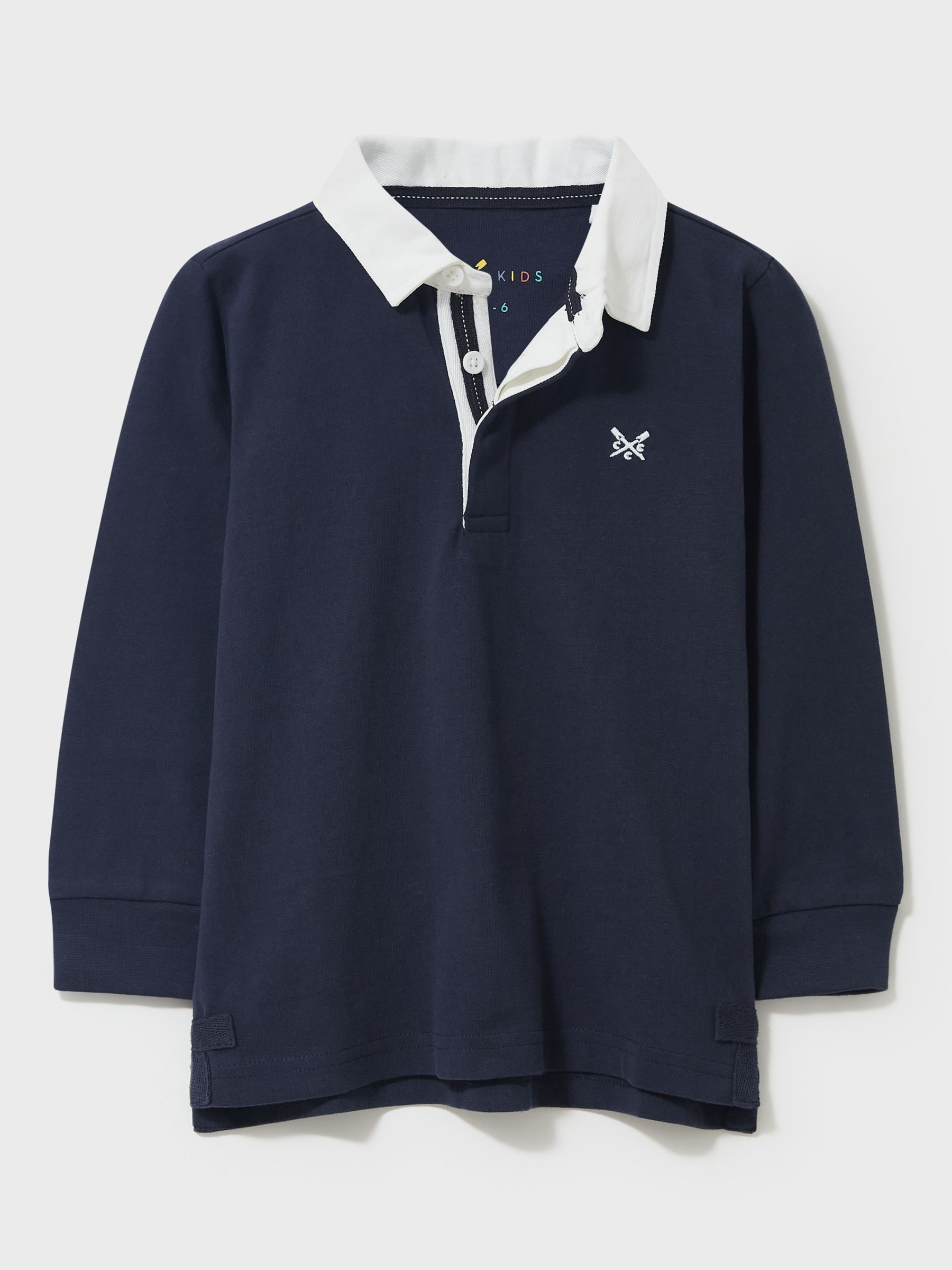 Buy Crew Clothing Heritage Rugby Shirt, Navy Online at johnlewis.com