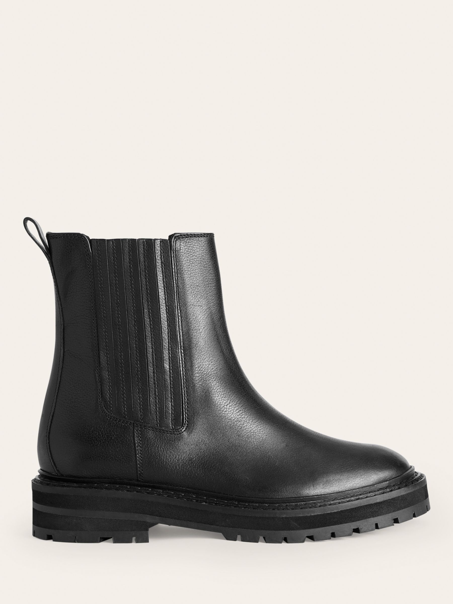 Boden Sadie Leather Chelsea Boots, Black at John Lewis & Partners