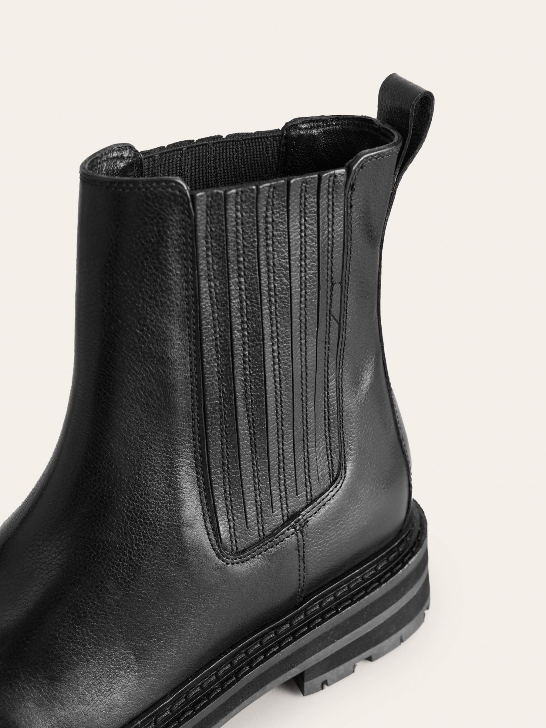 Boden Sadie Leather Chelsea Boots, Black at John Lewis & Partners