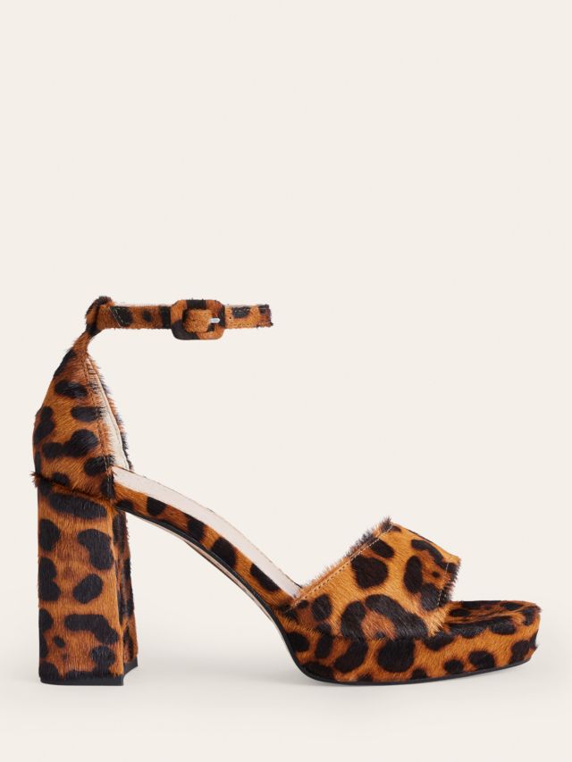 Leopard print platform sandals hot sale