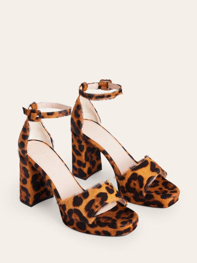 Leopard print block heels on sale uk