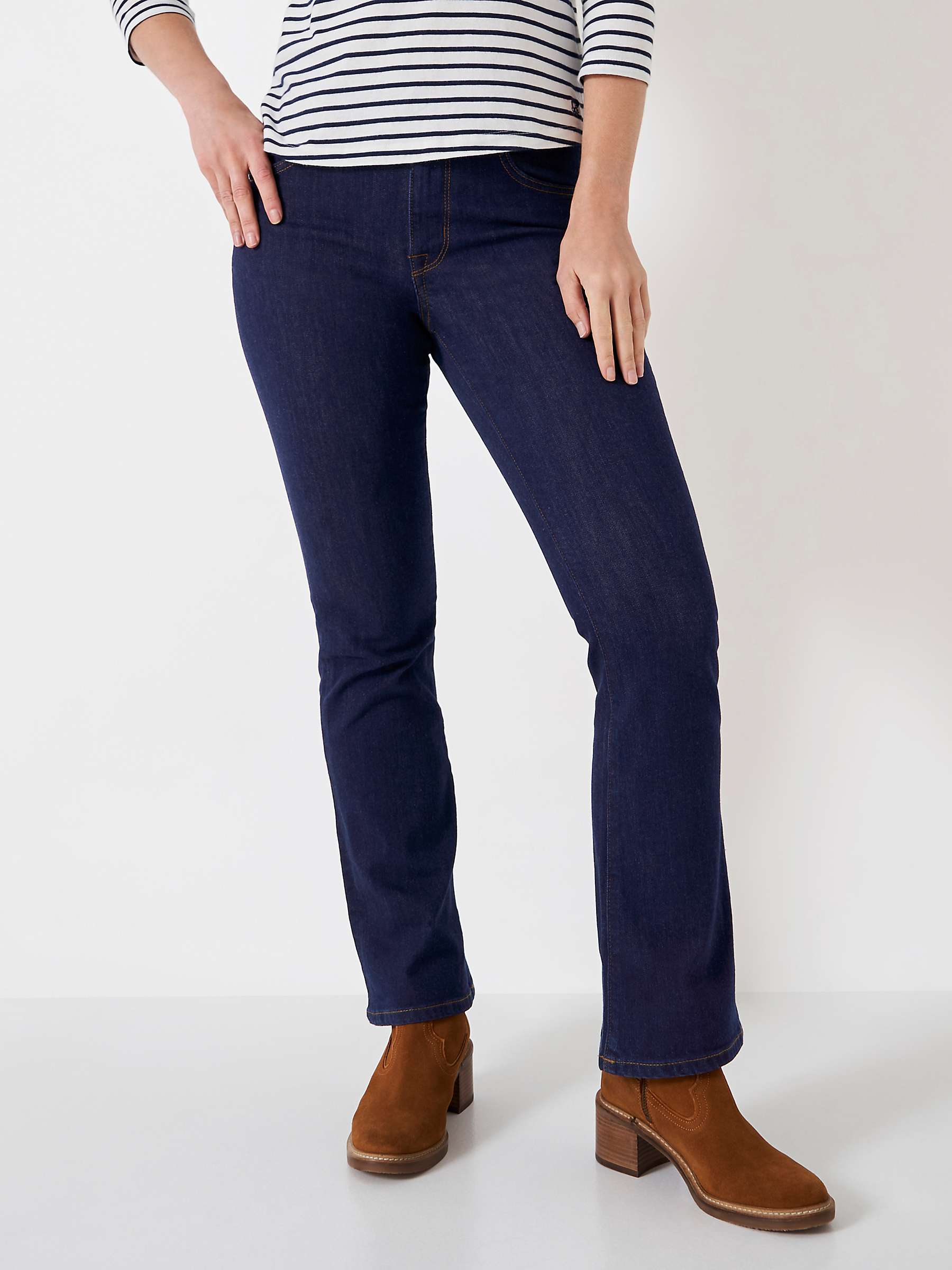 Buy Crew Clothing Bootcut Jeans, Blue Online at johnlewis.com