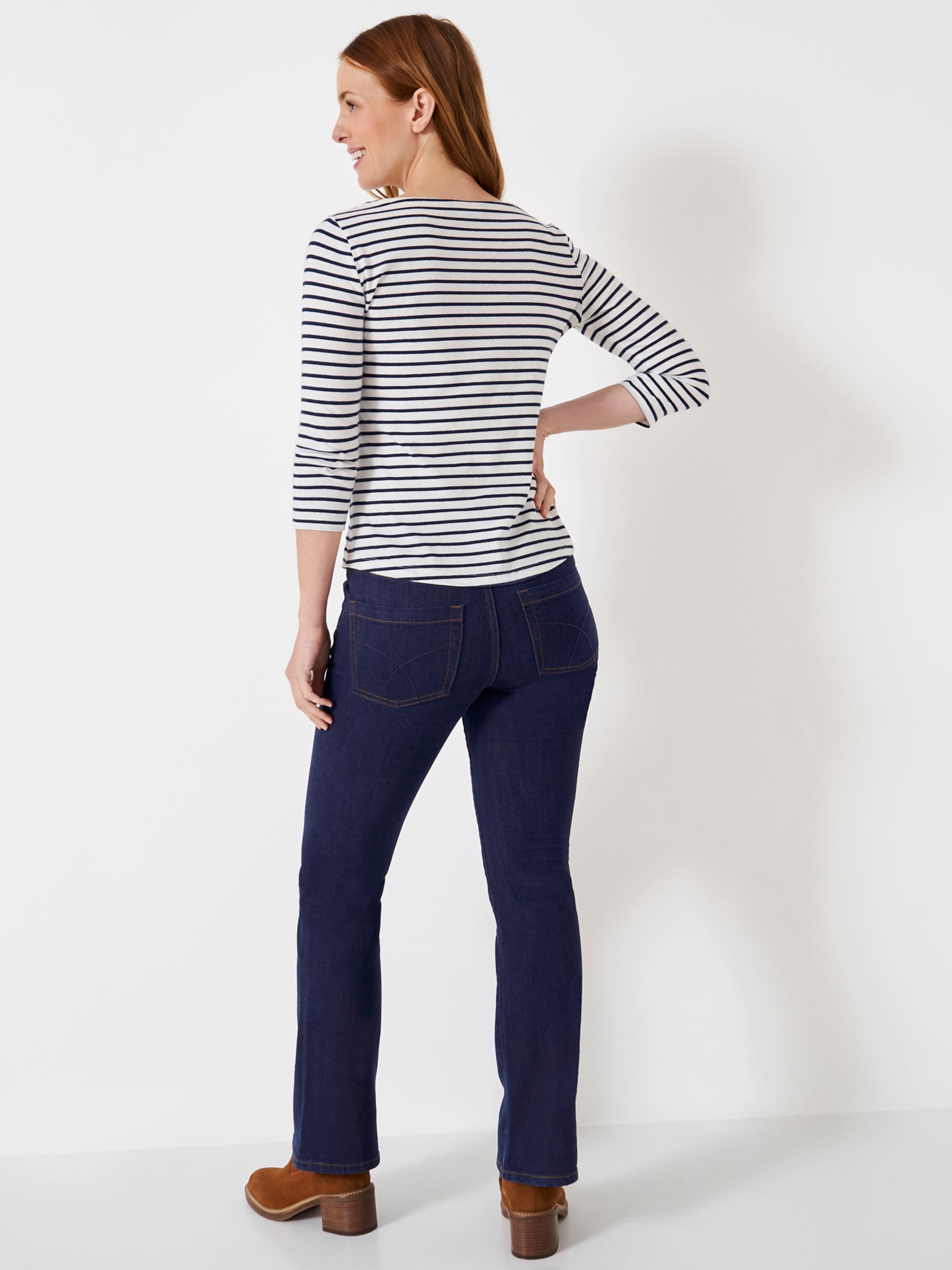Buy Crew Clothing Bootcut Jeans, Blue Online at johnlewis.com