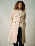 Crew Clothing Trench Coat, Beige, Beige