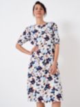 Crew Clothing Tori Floral Print Dress, Beige/Multi, Beige/Multi