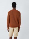 John Lewis Cotton Sun Bleached Ribbed Knit Jumper, Arabian Spice