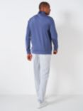 Crew Clothing Champion Half Zip Golf Sweatshirt, Mid Blue