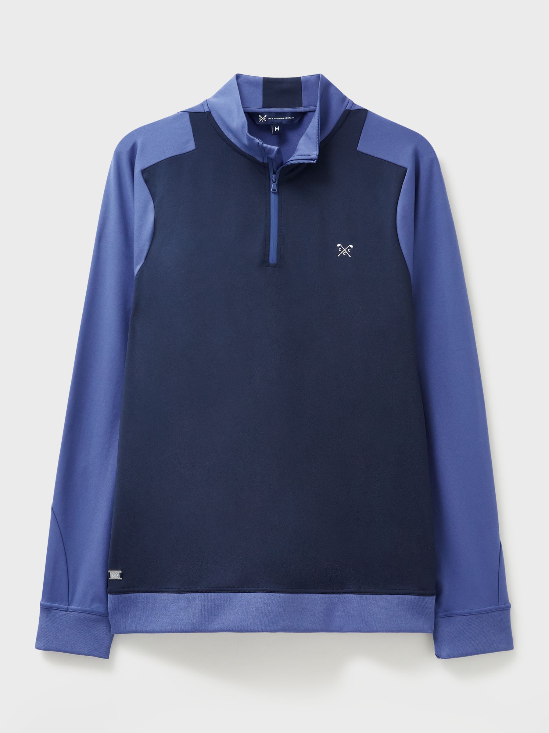 Crew Clothing Champion Half Zip Golf Sweatshirt, Mid Blue, XL