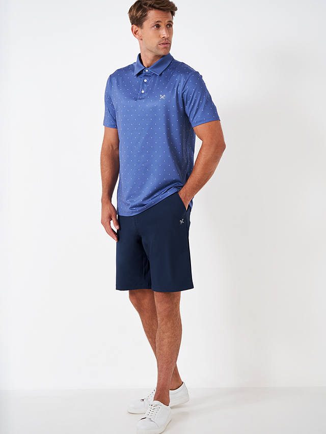 Crew Clothing Match Golf Polo Shirt, Mid Blue