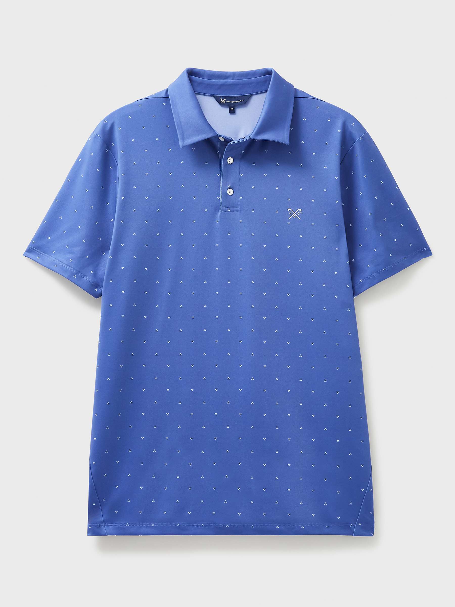 Crew Clothing Match Golf Polo Shirt, Mid Blue at John Lewis & Partners