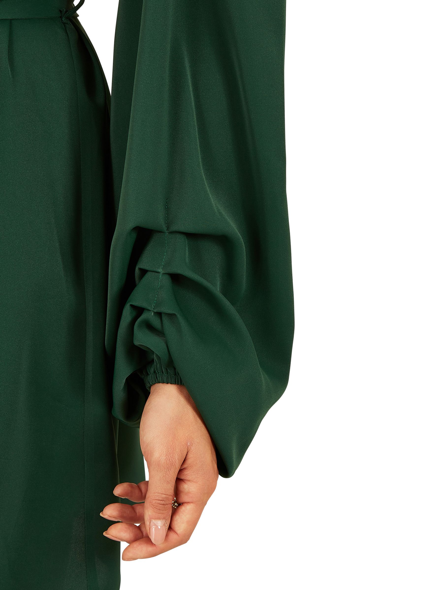 Buy Mela London Balloon Sleeve Shirt Dress, Green Online at johnlewis.com