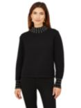 Mela London Pearl Detail Jumper, Black