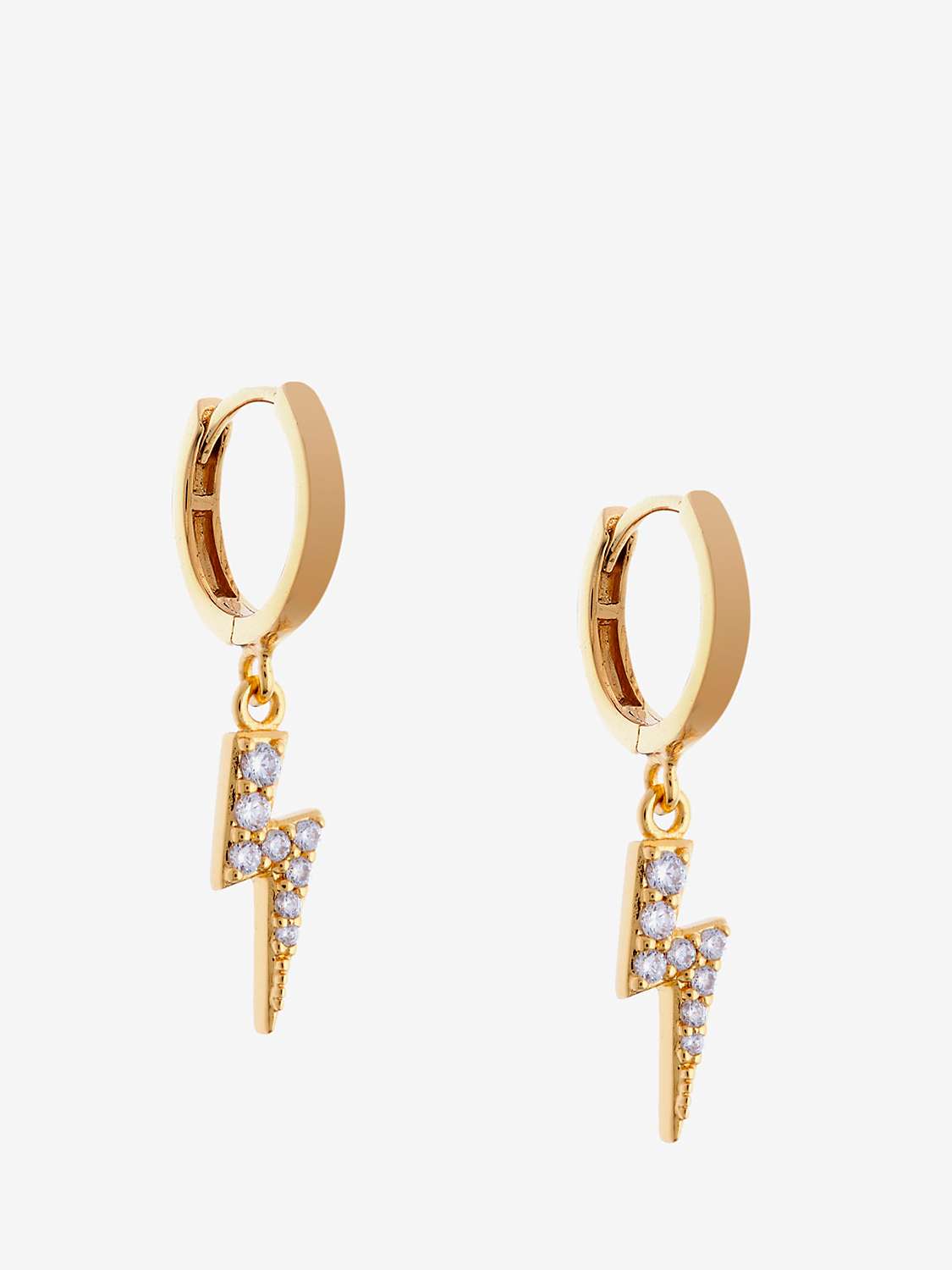 Buy Mint Velvet Crystal Lightning Bolt Charm Huggie Earrings Online at johnlewis.com