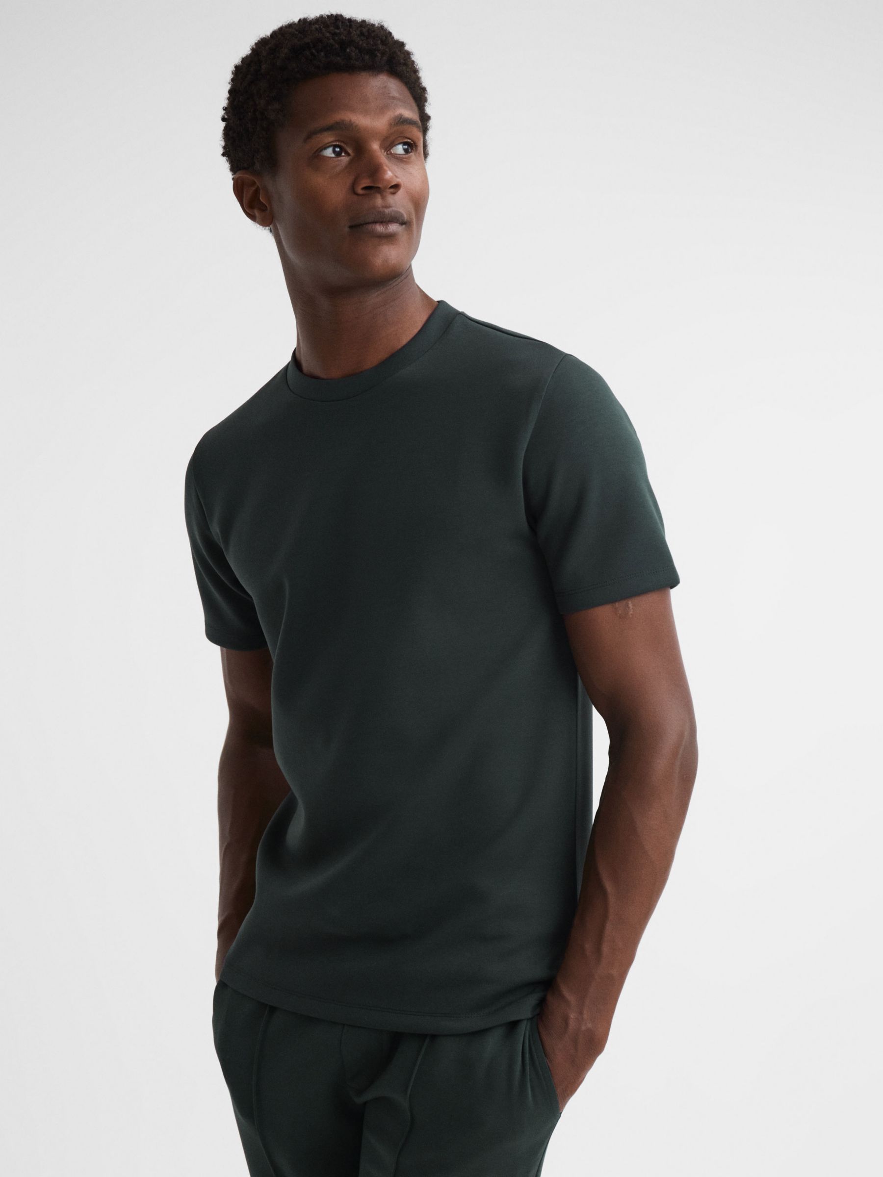 Reiss Bradley T-Shirt, Emerald at John Lewis & Partners