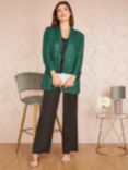 Yumi Sequin Blazer, Bright Green