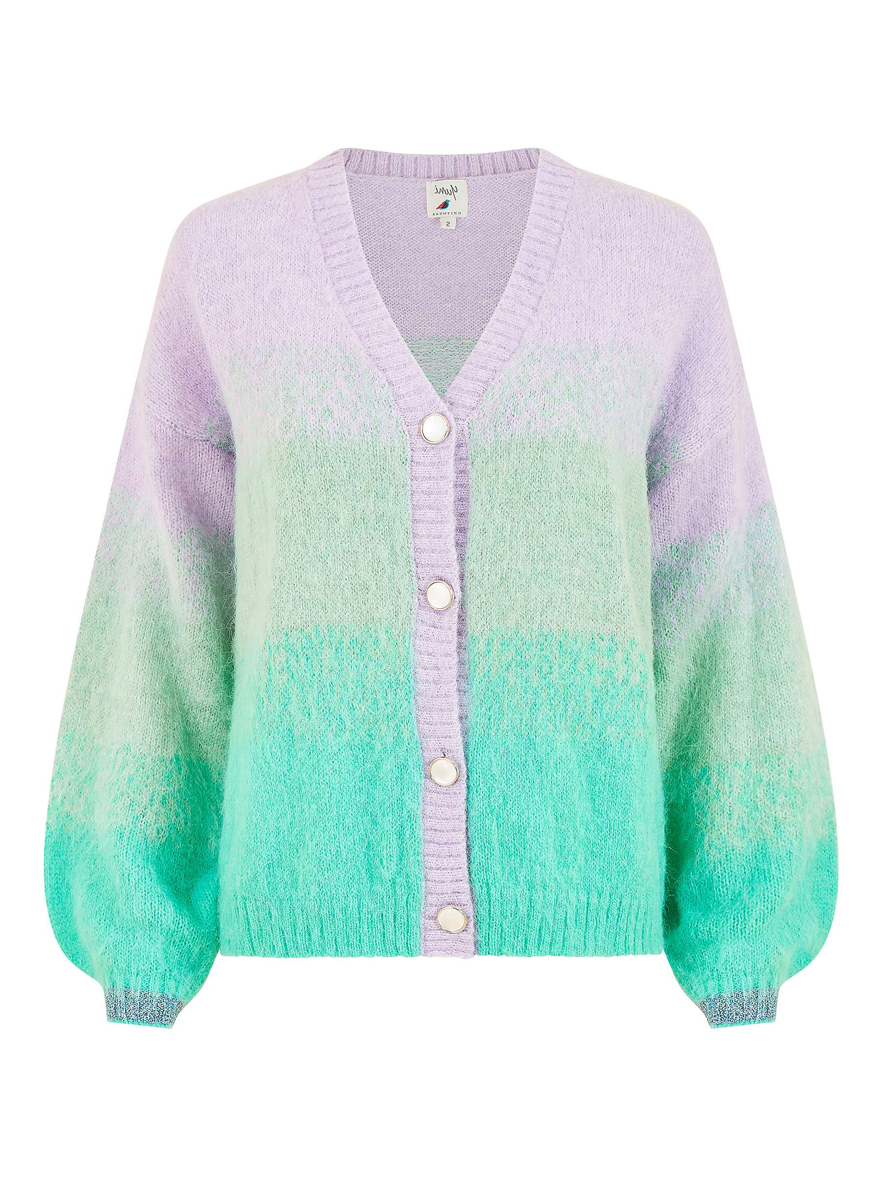 Buy Yumi Ombre Relaxed Fit Ombre Cardigan, Purple/Green Online at johnlewis.com