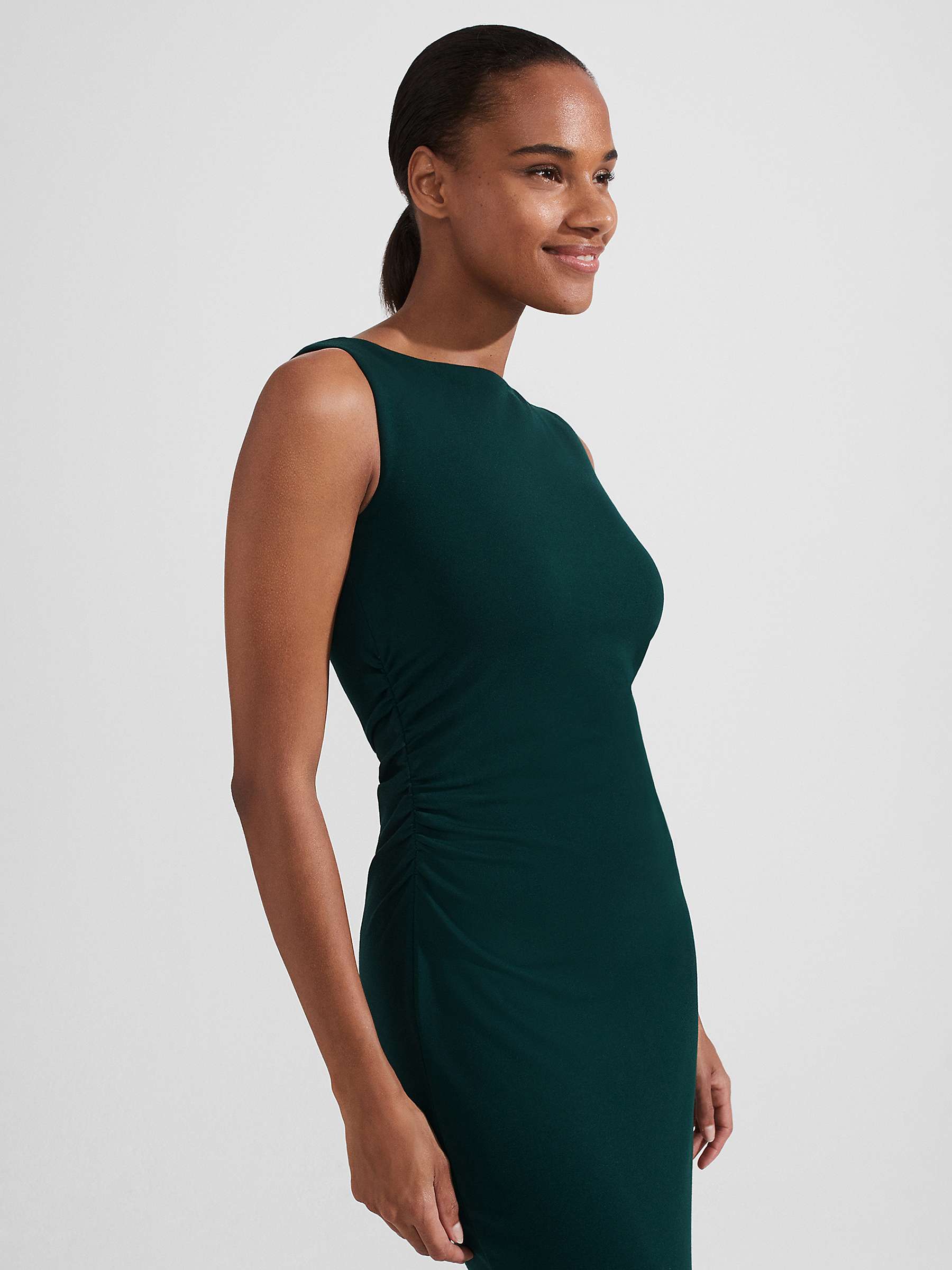Buy Hobbs Iliana Sleeveless Dress, Dark Green Online at johnlewis.com