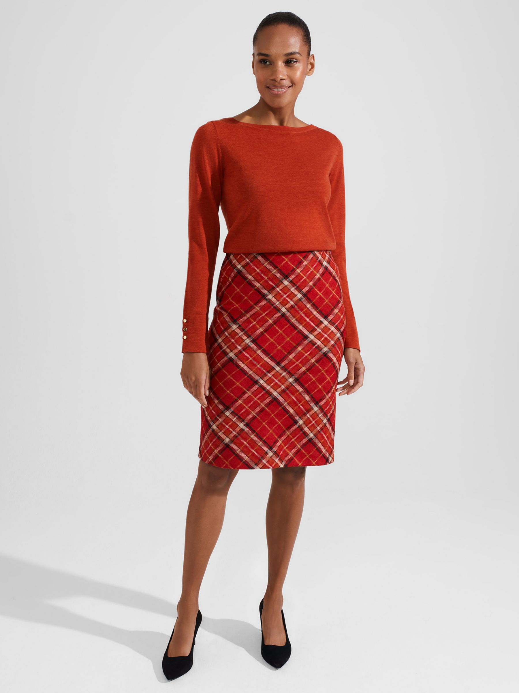 Hobbs Audrey Cashmere and Wool Jumper, Pink Marl at John Lewis & Partners