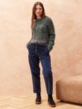 Brora Mohair Cable Space Dye Marl Jumper, Multi