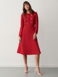 Finery Jadey Crepe Midi Dress, Red