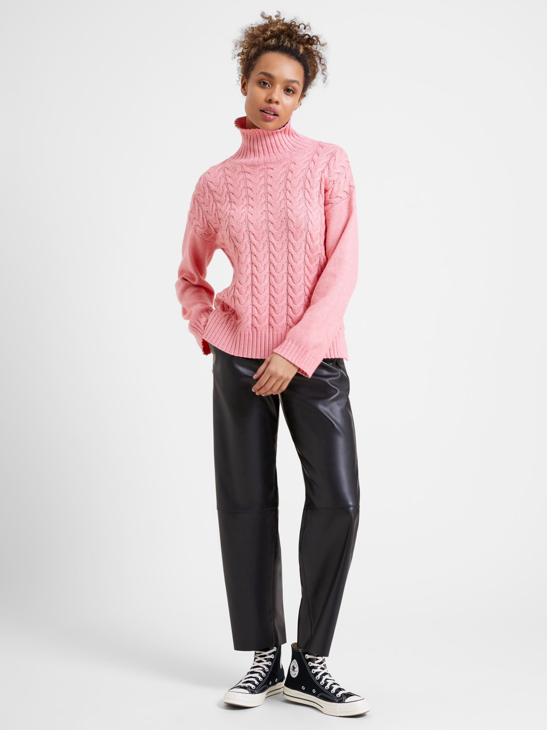 Buy Great Plains Cable Knit Jumper, Pink Ice Online at johnlewis.com