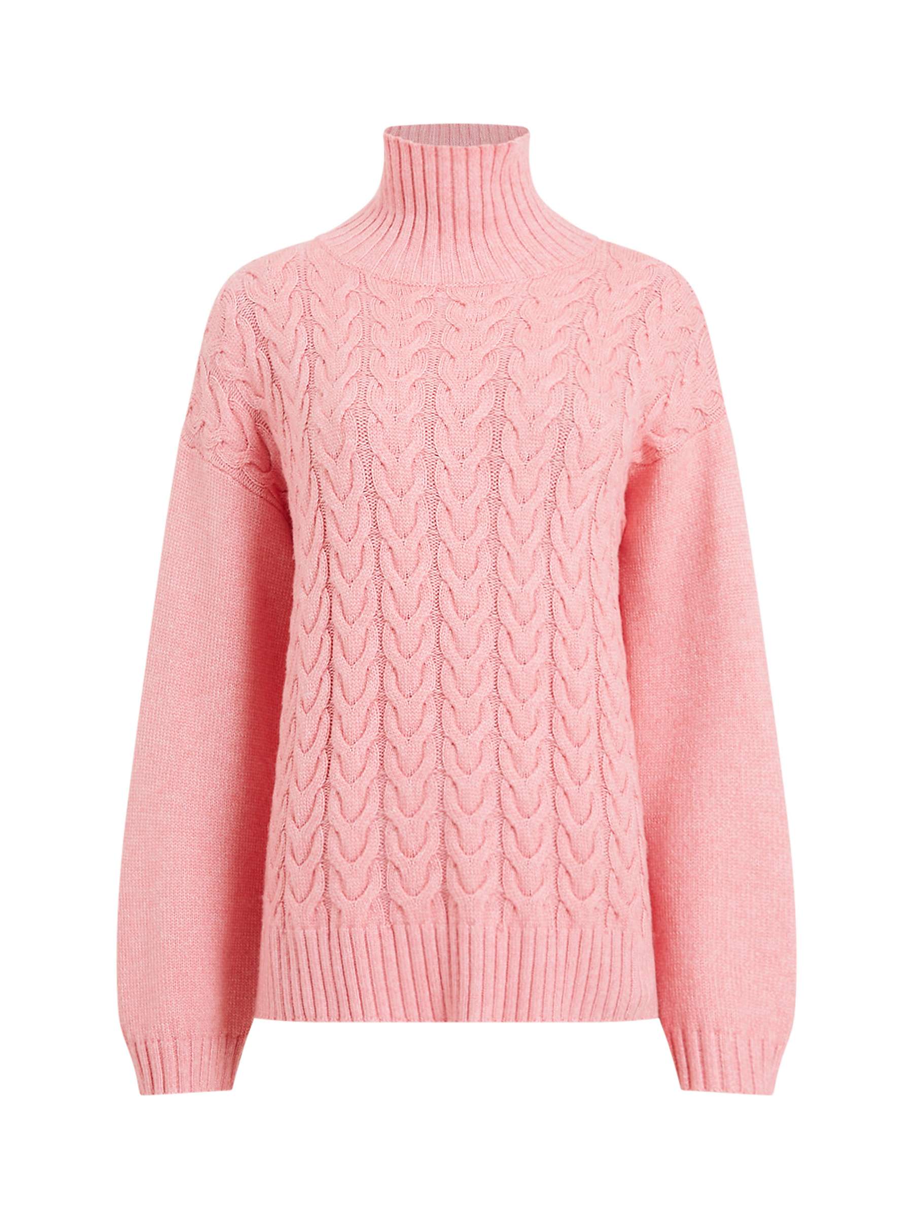 Buy Great Plains Cable Knit Jumper, Pink Ice Online at johnlewis.com