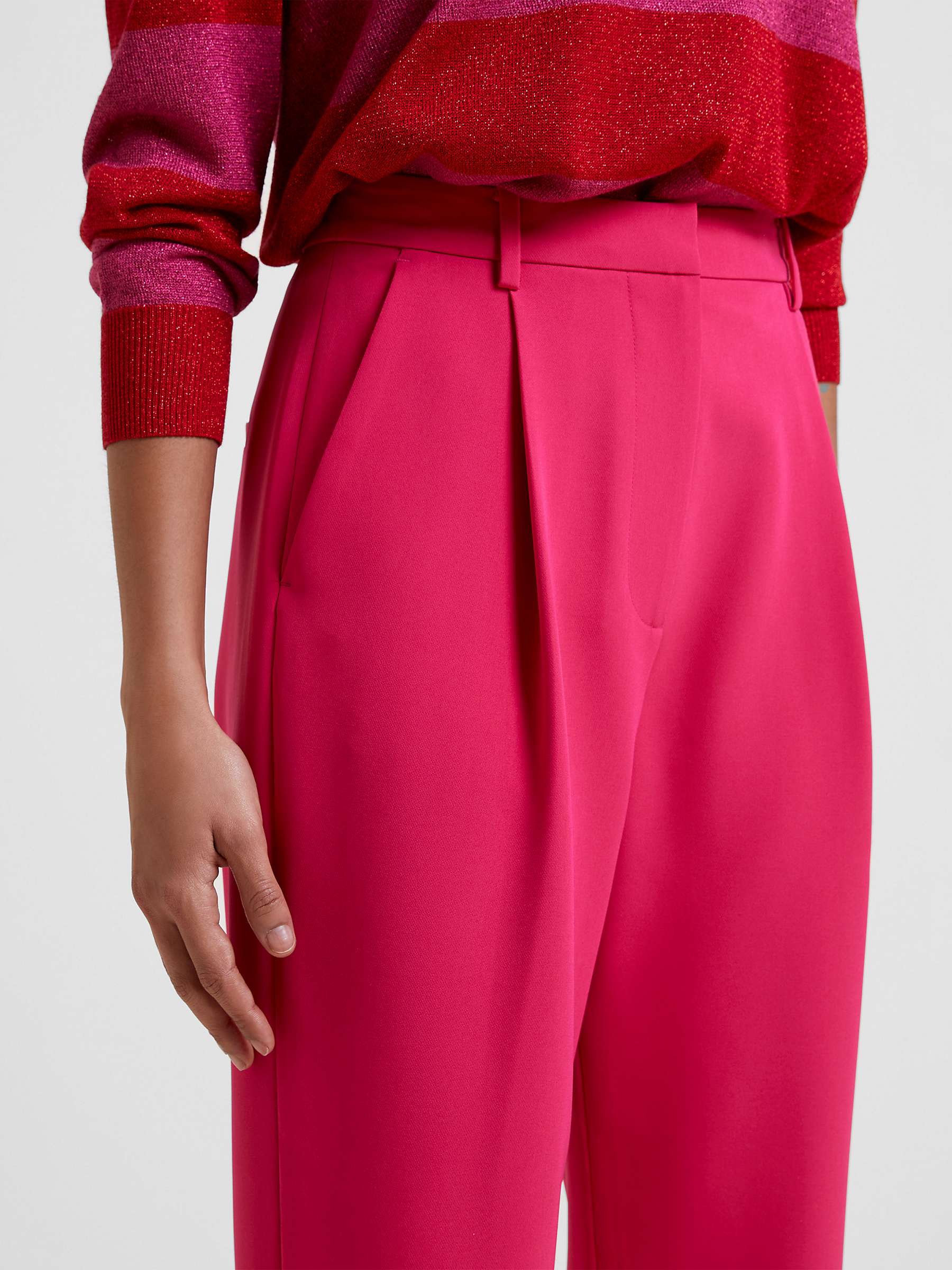 Buy Great Plains Evening Crepe Tailored Trousers, Christmas Rose Online at johnlewis.com