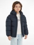 Tommy Hilfiger Kids' Essential Padded Down Logo Hooded Jacket