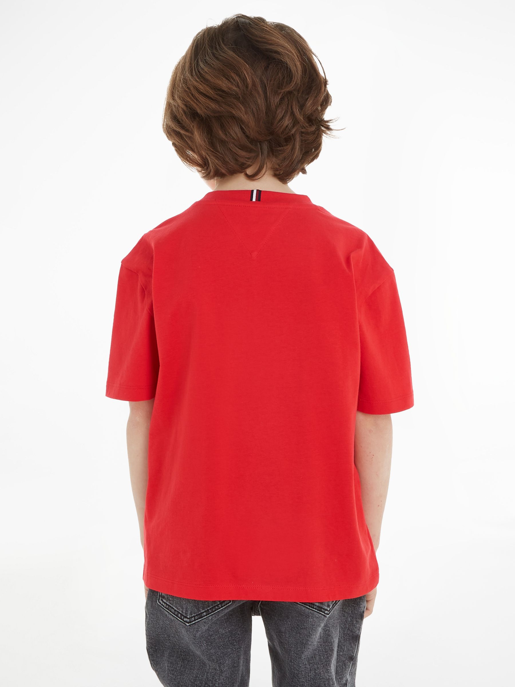 Tommy Hilfiger Girls' Short Sleeve Flag Logo Crewneck T-Shirt