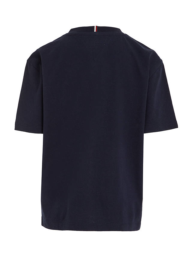 Tommy Hilfiger Kids' Essential Logo Short Sleeve T-Shirt, Desert Sky