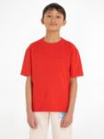 Tommy Hilfiger Kids' Essential Logo Short Sleeve T-Shirt, Fireworks