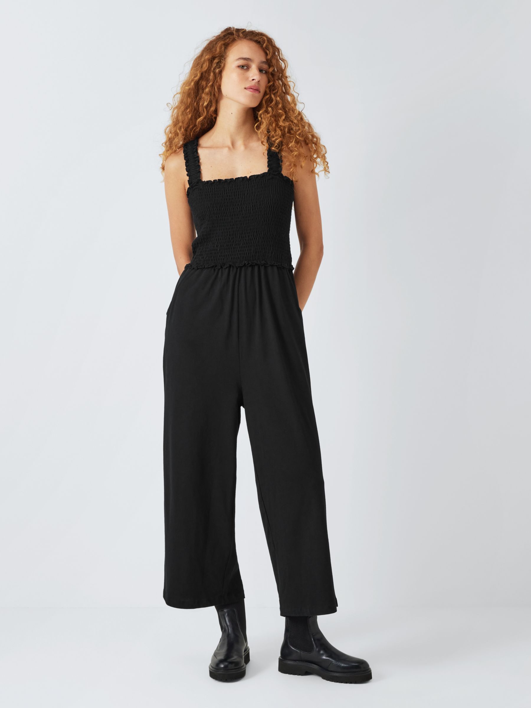  London Times Women's Spaghetti Strap Jersey Jumpsuit, Black,  Small : Clothing, Shoes & Jewelry