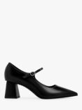 CHARLES & KEITH Block Heel Pointed Mary Janes, Black Box