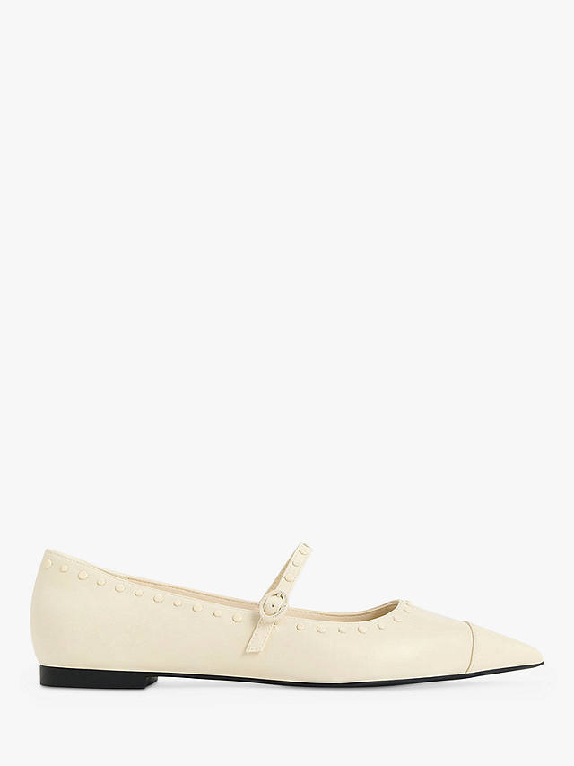 CHARLES & KEITH Studded Pointed Mary Janes, Chalk