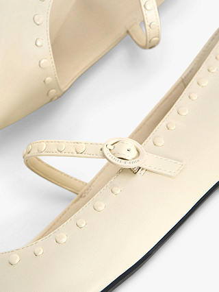 CHARLES & KEITH Studded Pointed Mary Janes, Chalk