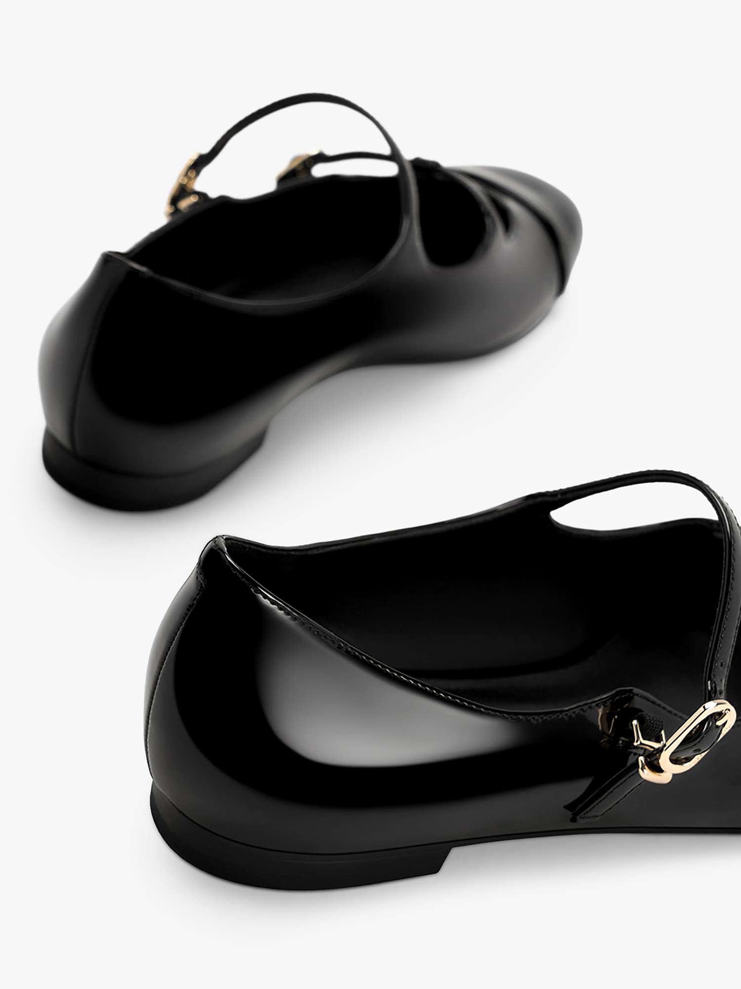 Buy CHARLES & KEITH Double Strap Mary Janes, Black Box Online at johnlewis.com