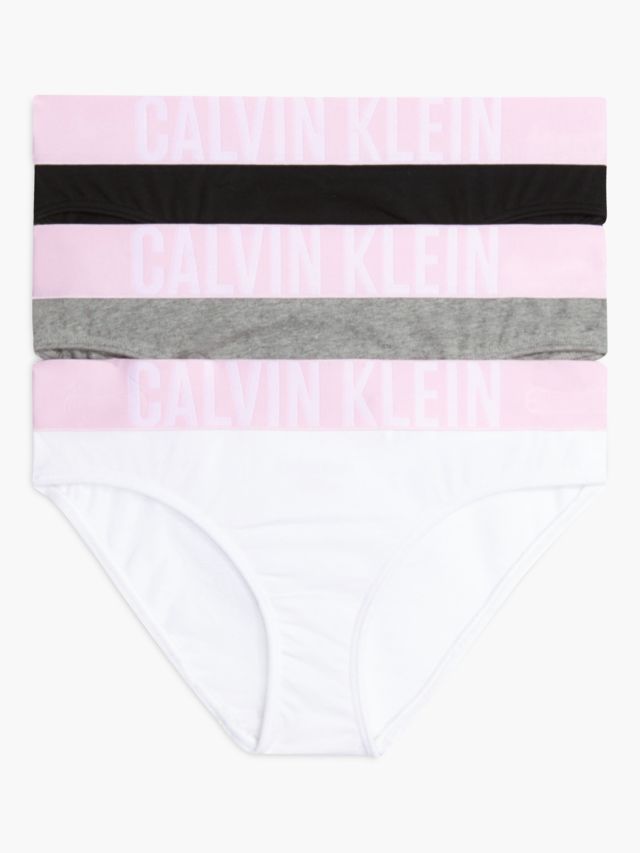 White/Multi, Calvin 8-10 Klein Bikini years of Briefs, Intense Pack Kids\' Power 3,