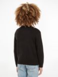 Calvin Klein Kids' Monogram Cotton Blend Sweatshirt, CK Black