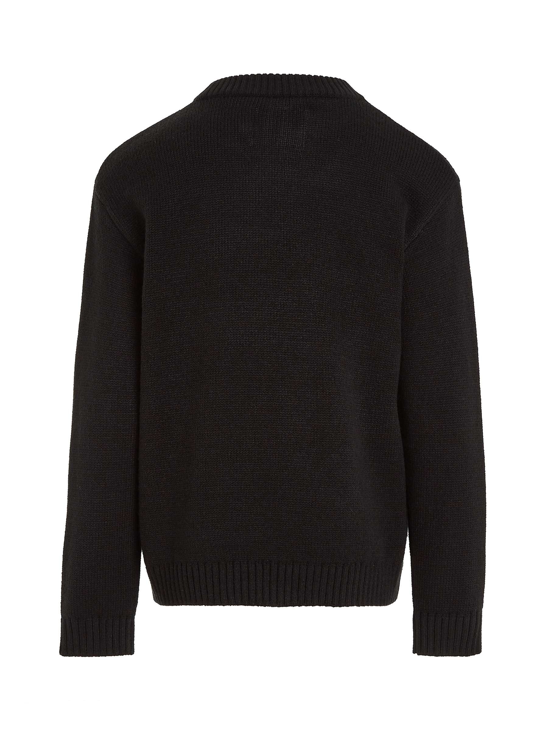 Calvin Klein Kids' Monogram Cotton Blend Sweatshirt, CK Black at John ...