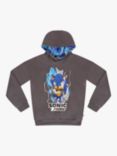 Brand Threads Kids' Sonic Print Hoodie, Grey