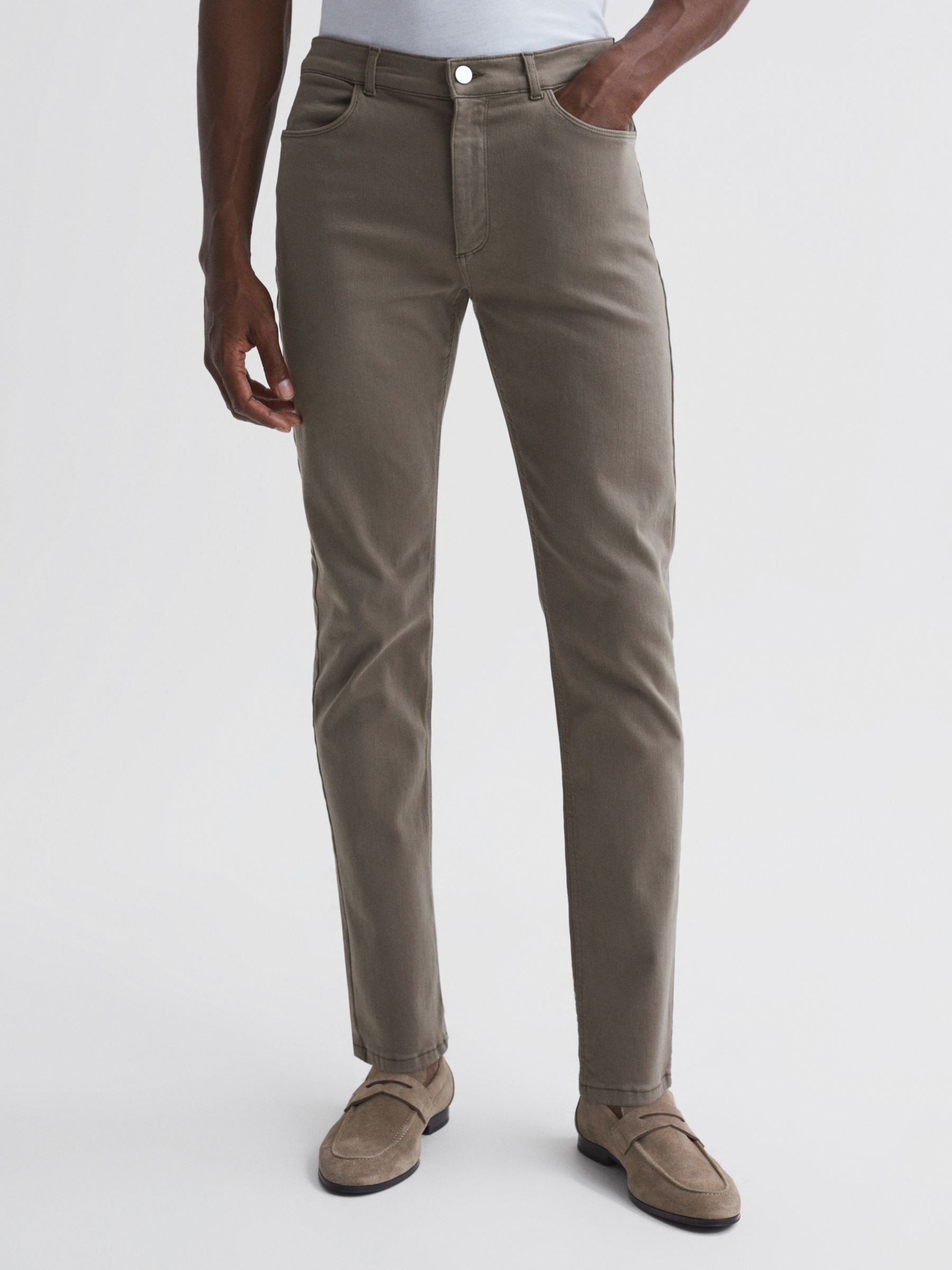 Reiss Dover Slim Fit Brushed Jeans at John Lewis & Partners