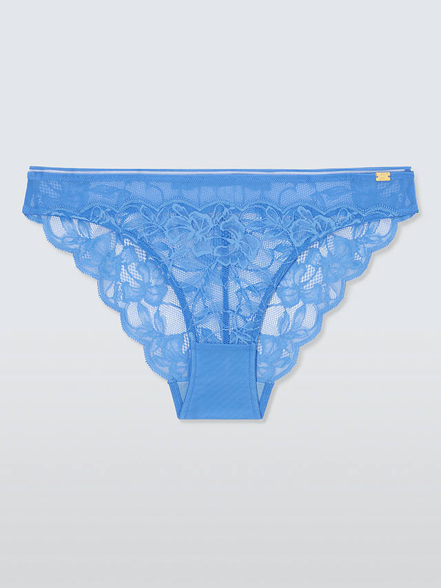 AND/OR Wren Lace Bikini Knickers, Cornflower Blue