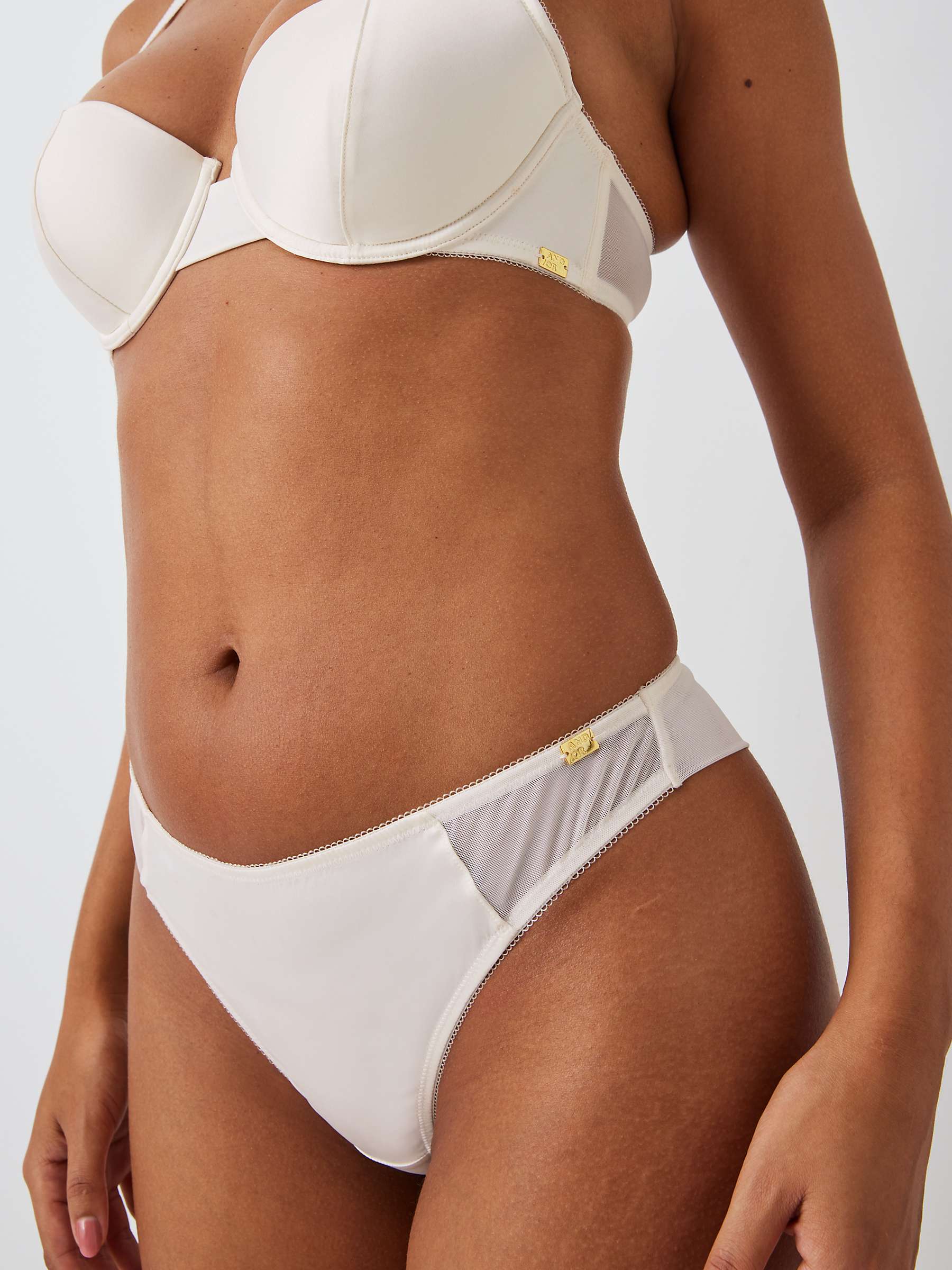 Buy AND/OR Cassidy Brazilian Briefs, Ivory Online at johnlewis.com