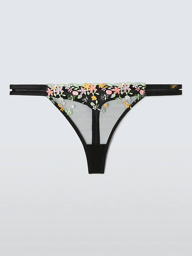 AND/OR Alexis Floral Thong, Black/Multi