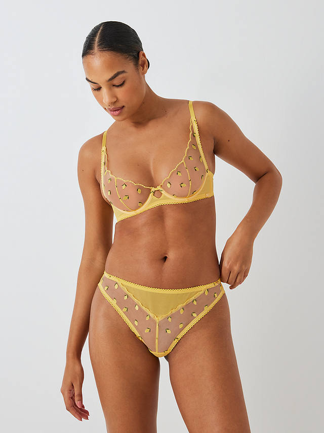 AND/OR Luna Lemon Detail Briefs, Yellow